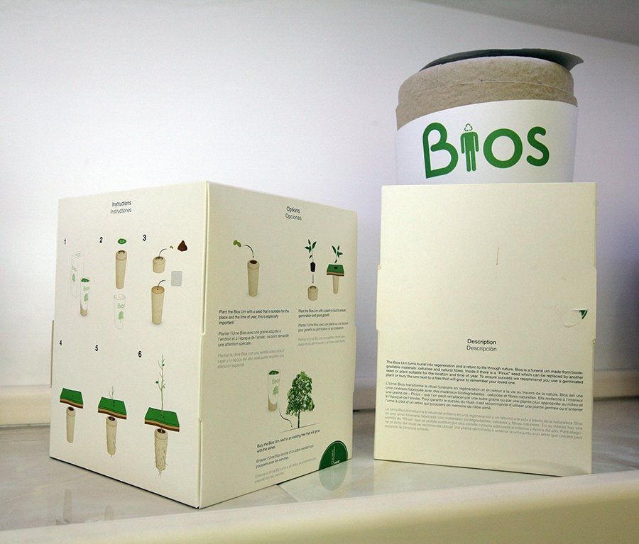 Urna ecologica biodegradabile