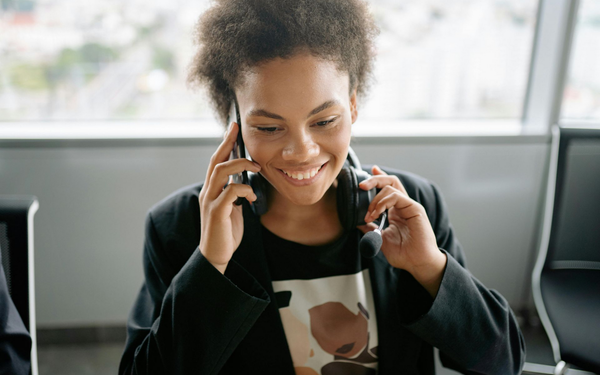 Tablet in hand filling out a form.