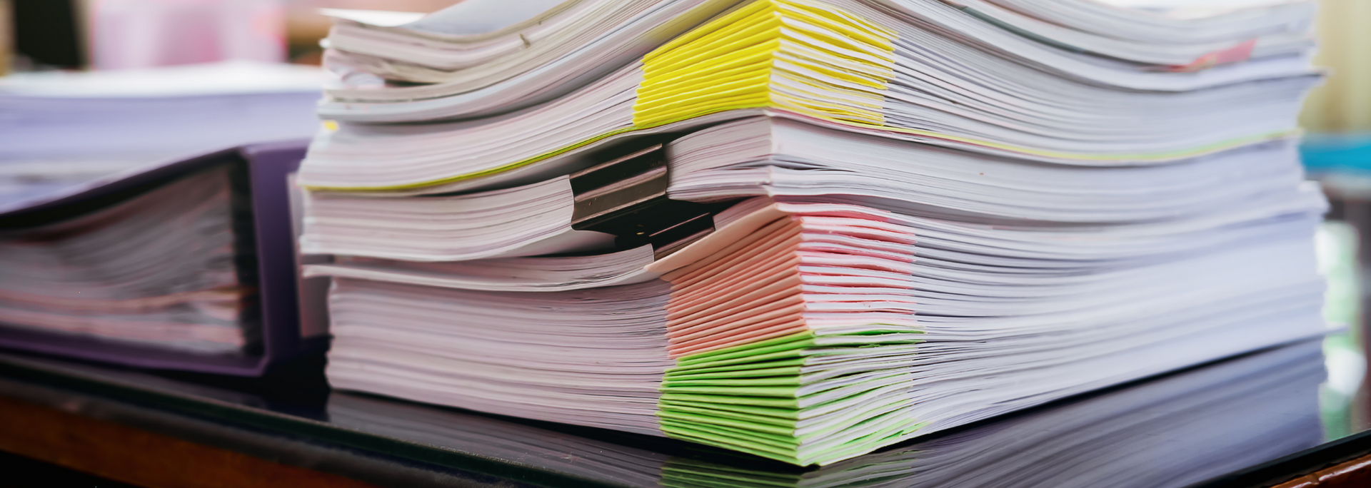 Picture of a stack of legal papers