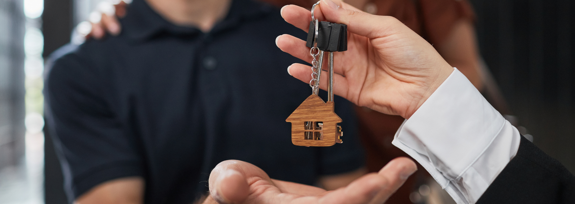 Picture of a keyring shaped like a house.