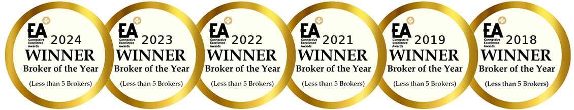 A row of ea winner badges are lined up in a row.