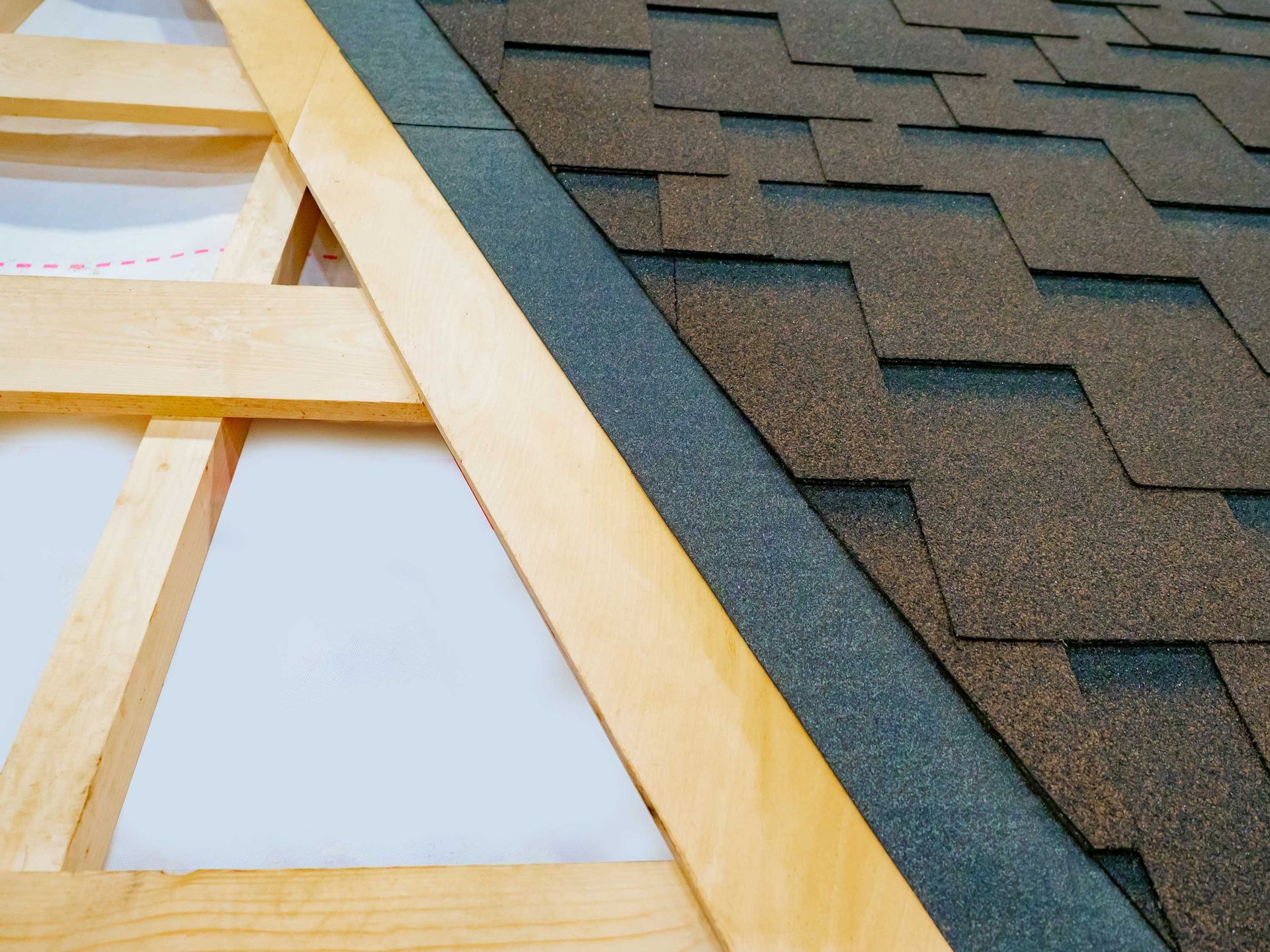 A Close-Up of a Roof with Shingles and a Wooden Frame | White Bear Lake, MN | Bruggeman Exteriors