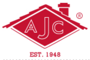 Red and white AJC logo with a roof and chimney.