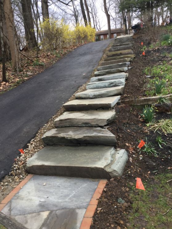 Long Stone Stairs — New Castle, DE — Ayala Landscaping