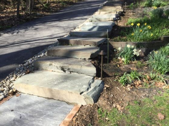Hard Stone Staircase — New Castle, DE — Ayala Landscaping