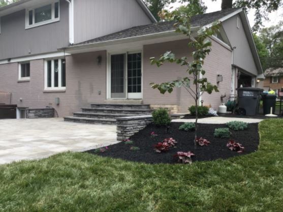 Stone House Front With Stairs — New Castle, DE — Ayala Landscaping