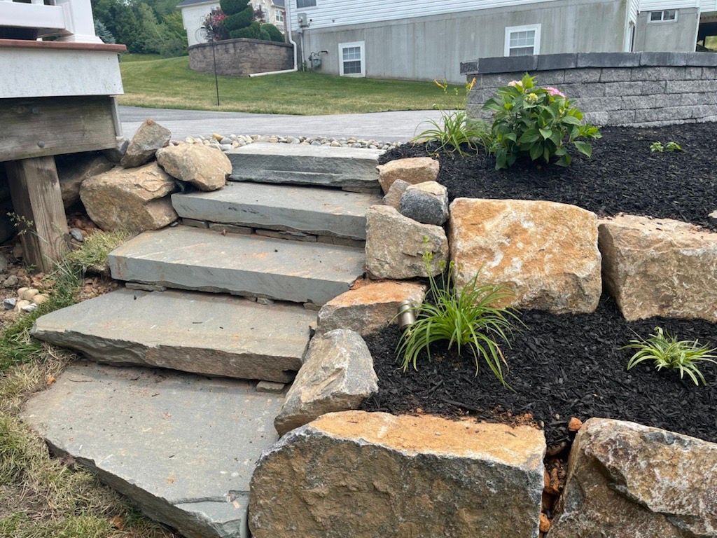 Stone Themed Stairs — New Castle, DE — Ayala Landscaping