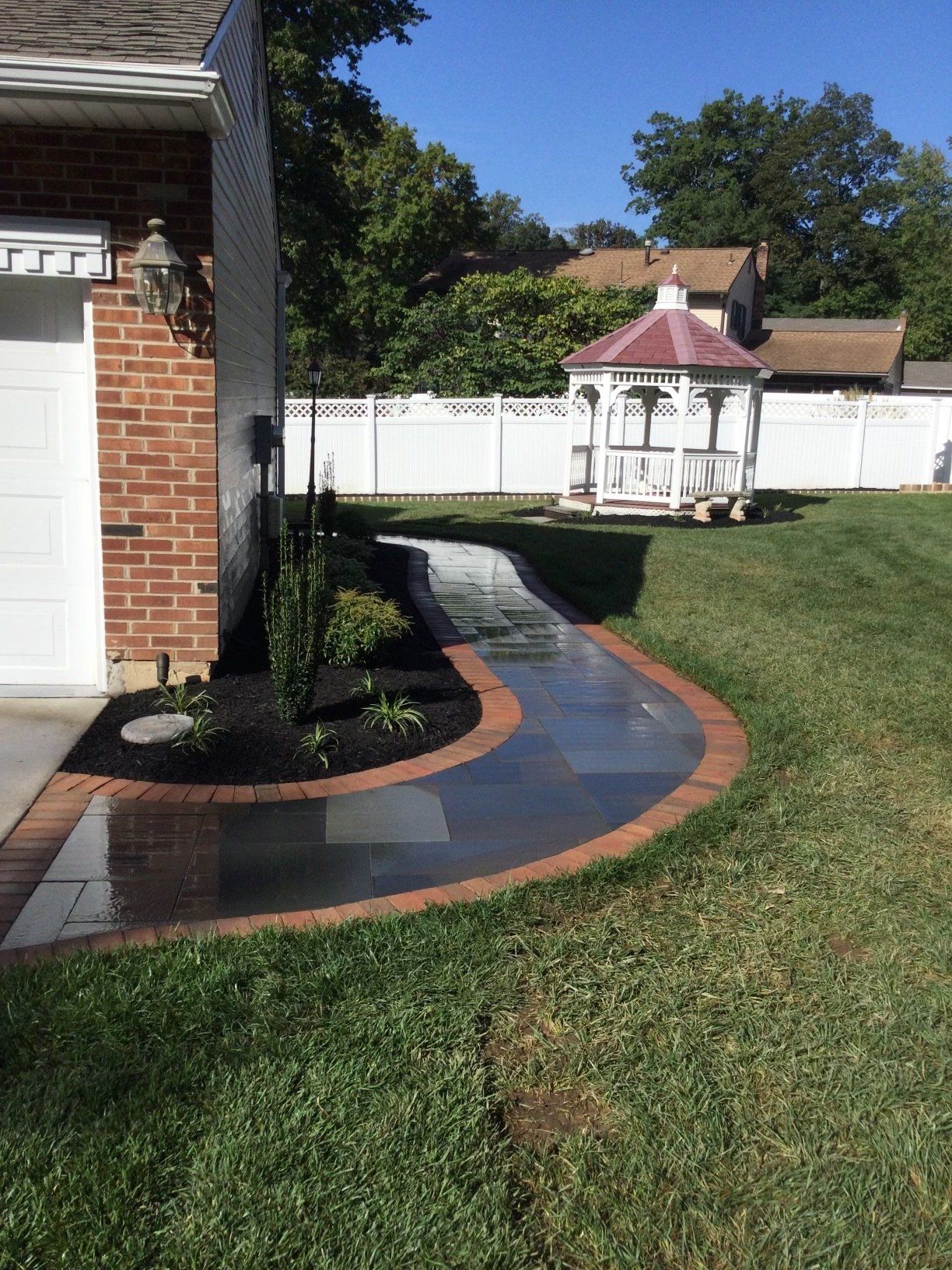 Clean Landscape & Curved Walkway — New Castle, DE — Ayala Landscaping