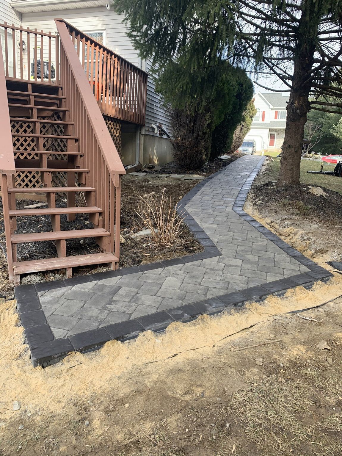 Stone Block Pathway Hardscaping — New Castle, DE — Ayala Landscaping