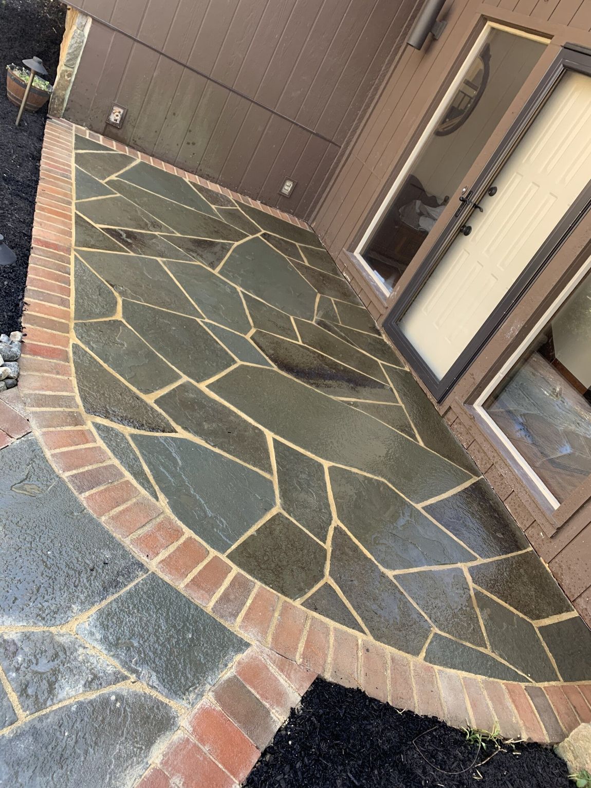 Stone Tiles Pathway Hardscaping Zoom In — New Castle, DE — Ayala Landscaping