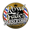 The logo for royal fadez barber shop in chandler , az