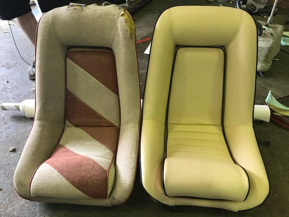 Two Car Seats Are Sitting Next to Each Other on the Floor — Currumbin Trimmers In Burleigh Heads, QLD