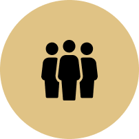 A group of people standing next to each other in a circle.