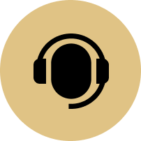 A pair of headphones with a microphone attached to them in a circle.