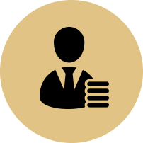 A man in a suit and tie is holding a stack of books.