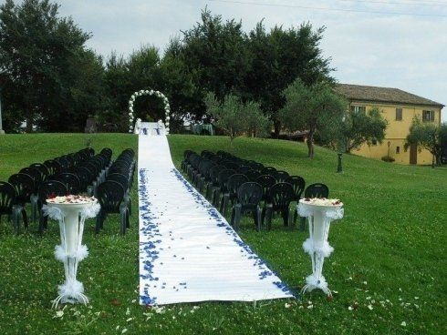allestimento del giardino per cerimonie di matrimonio