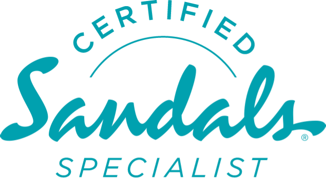 A certified sandals specialist logo on a white background