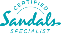 A certified sandals specialist logo on a white background