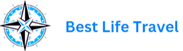 Logo for Best Life Travel: compass with text "Best Life Travel" and "Discover the world your way".