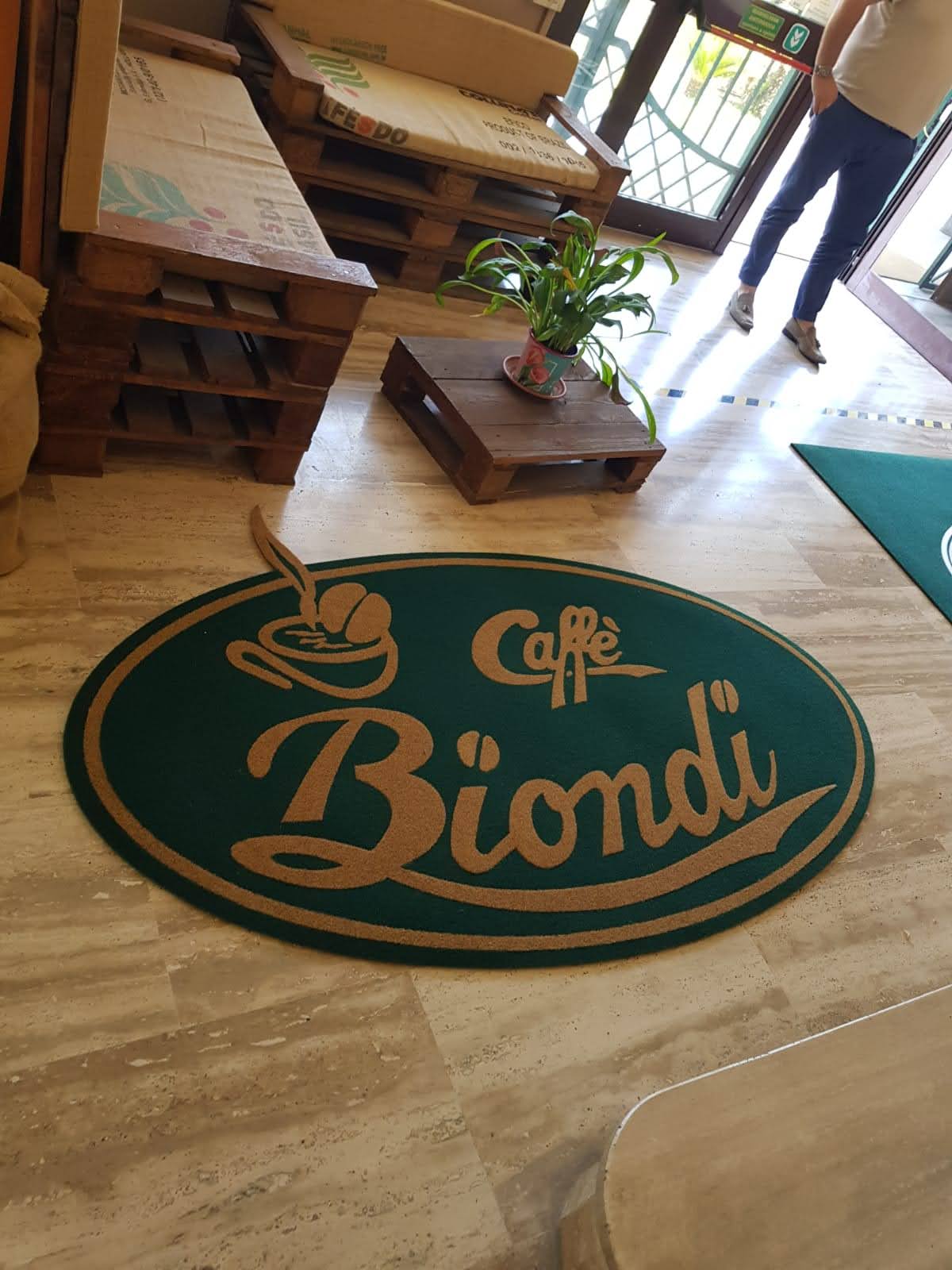 logo tappeto tappeto caffe biondi