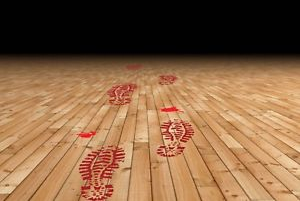 impronte su pavimento