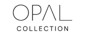The opal collection logo is a black and white logo on a white background.
