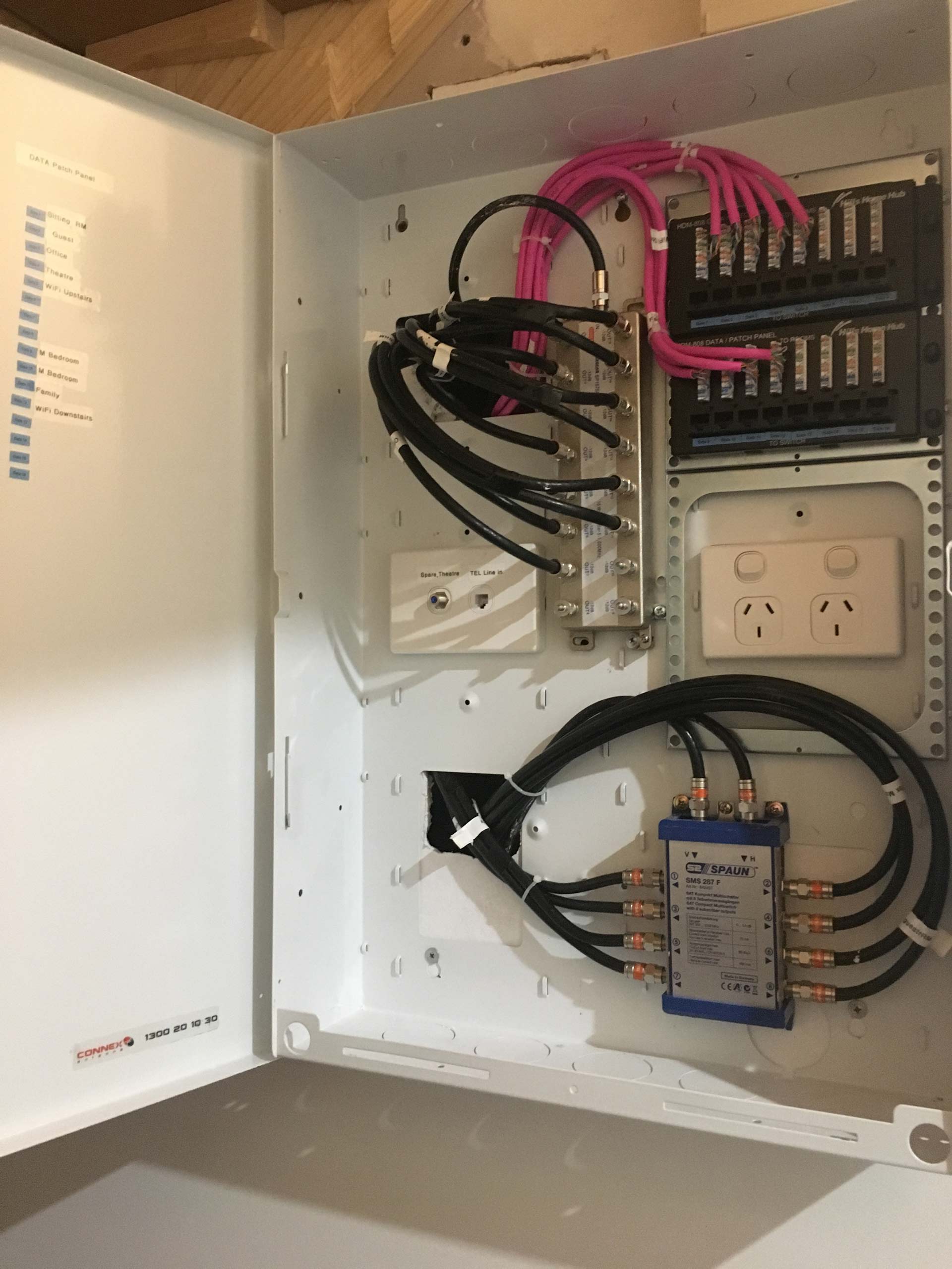Electronics Wiring Inside to Breaker Box — Greater Sydney, Nsw — Connex Antenna & Security