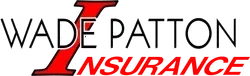 The wade patton insurance logo is red and black on a white background.
