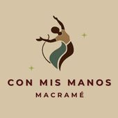 A logo for a company called con mis manos macrame