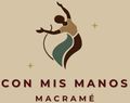 A logo for a company called con mis manos macrame