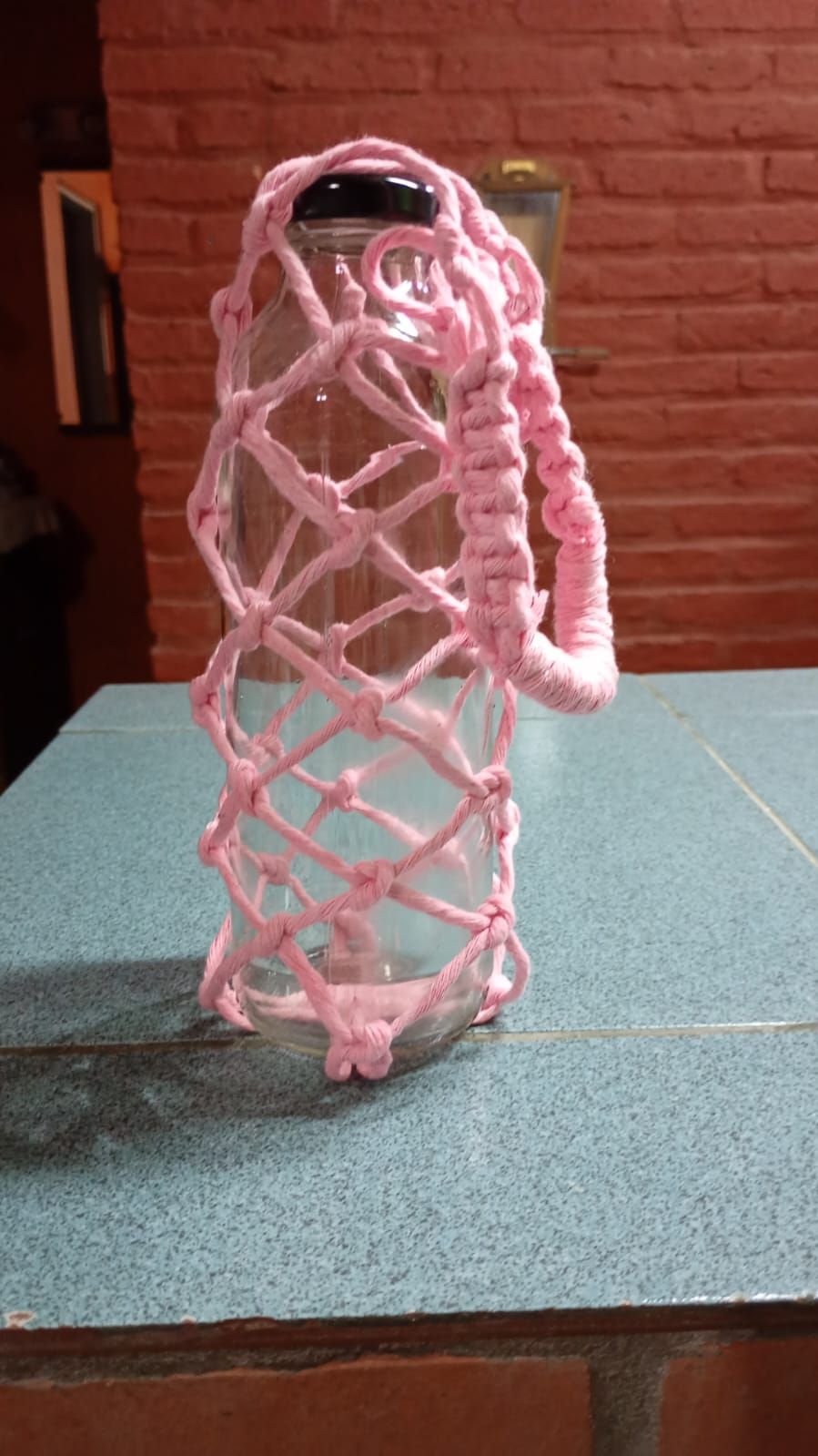 Porta botella Macramé