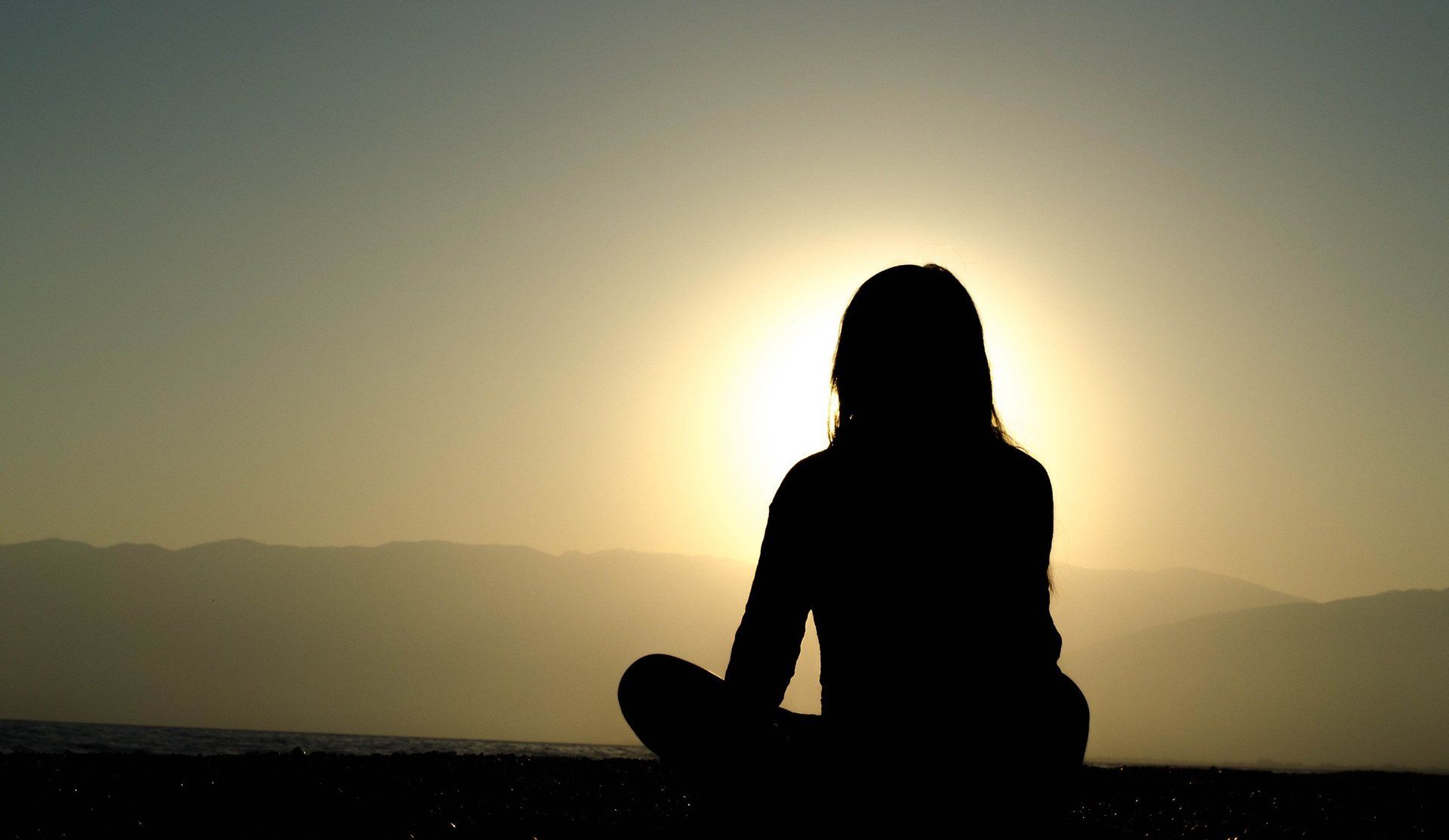 meditation, sun, woman, reflection, contemplation, no time, non-time, deep, online business