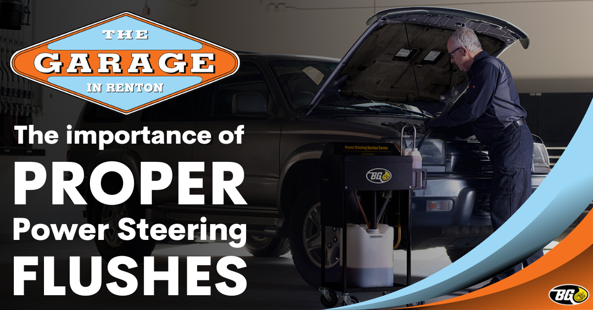 The importance of proper power steering flushes is being discussed | The Garage in Renton