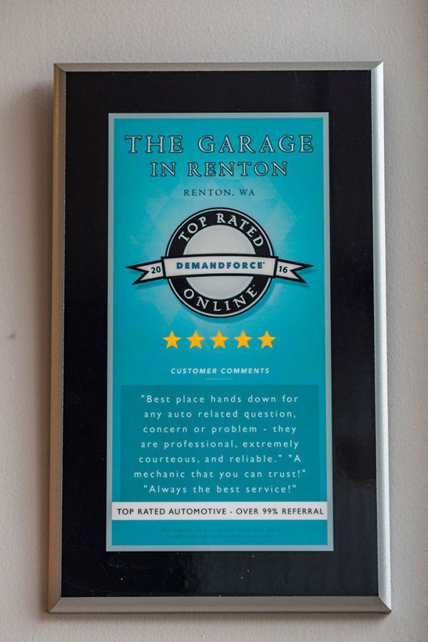 A framed poster that says the garage of benton | The Garage in Renton