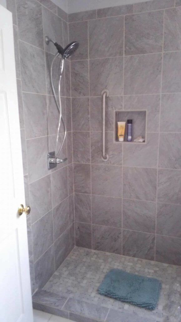 GRAY SHOWER BATHROOM REMODEL in house