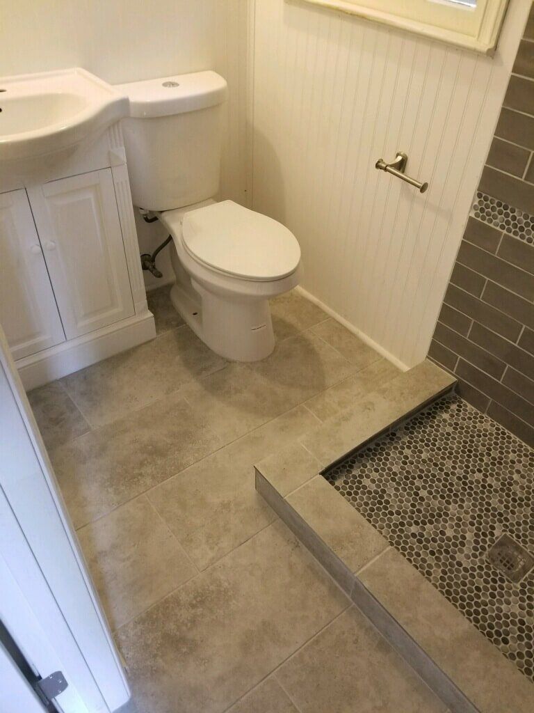CORNER SHOWER REMODEL in house