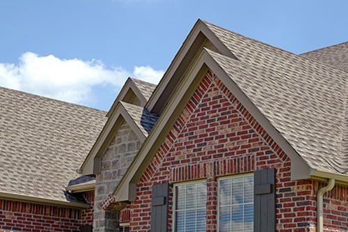 brick house with roof