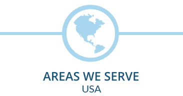 A logo that says areas we serve usa on it