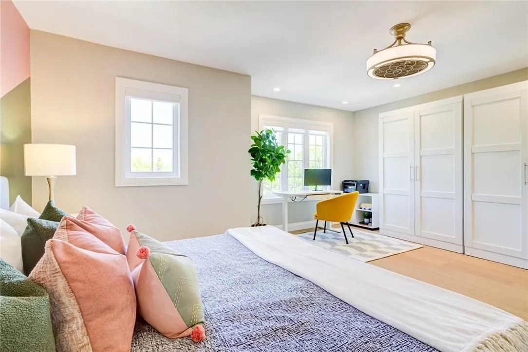 Bedroom and room table by the window