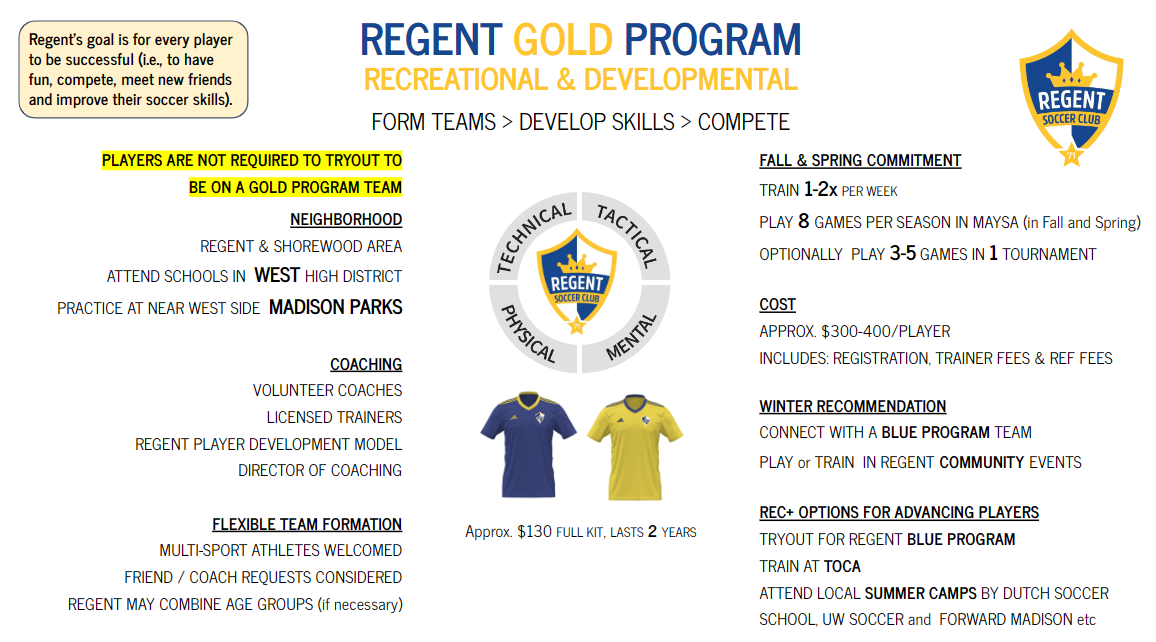 Regent Gold Program