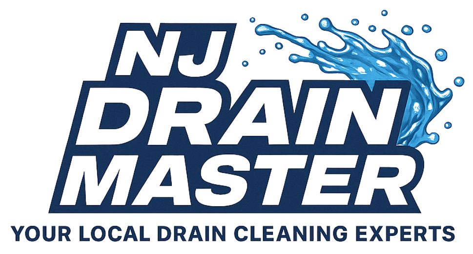 NJ Drain Master brand logo used for plumbing trucks, uniforms, and digital marketing in NJ