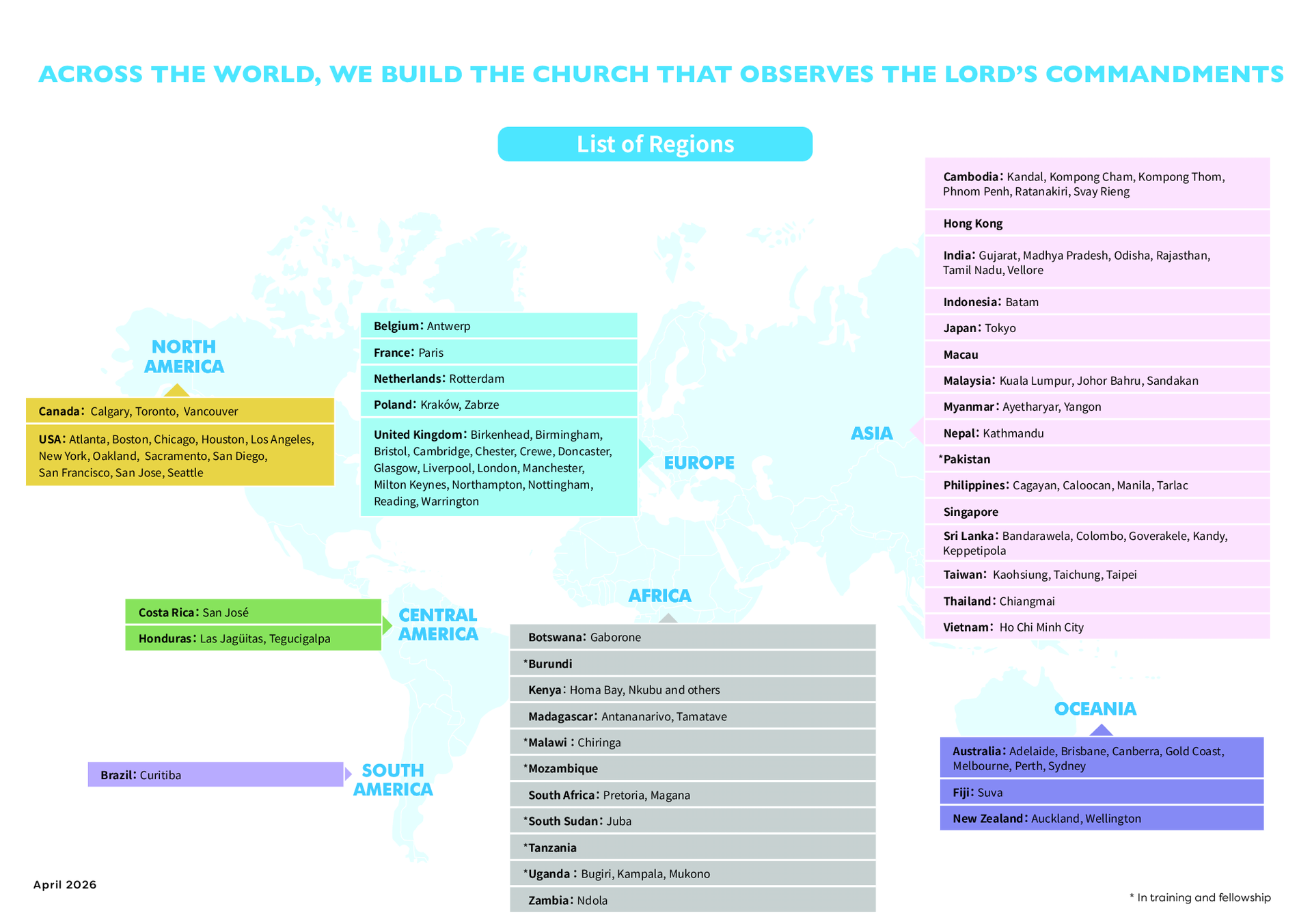 We build the church abiding the lord 's commandments throughout the world
