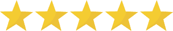 Five gold stars in a row.