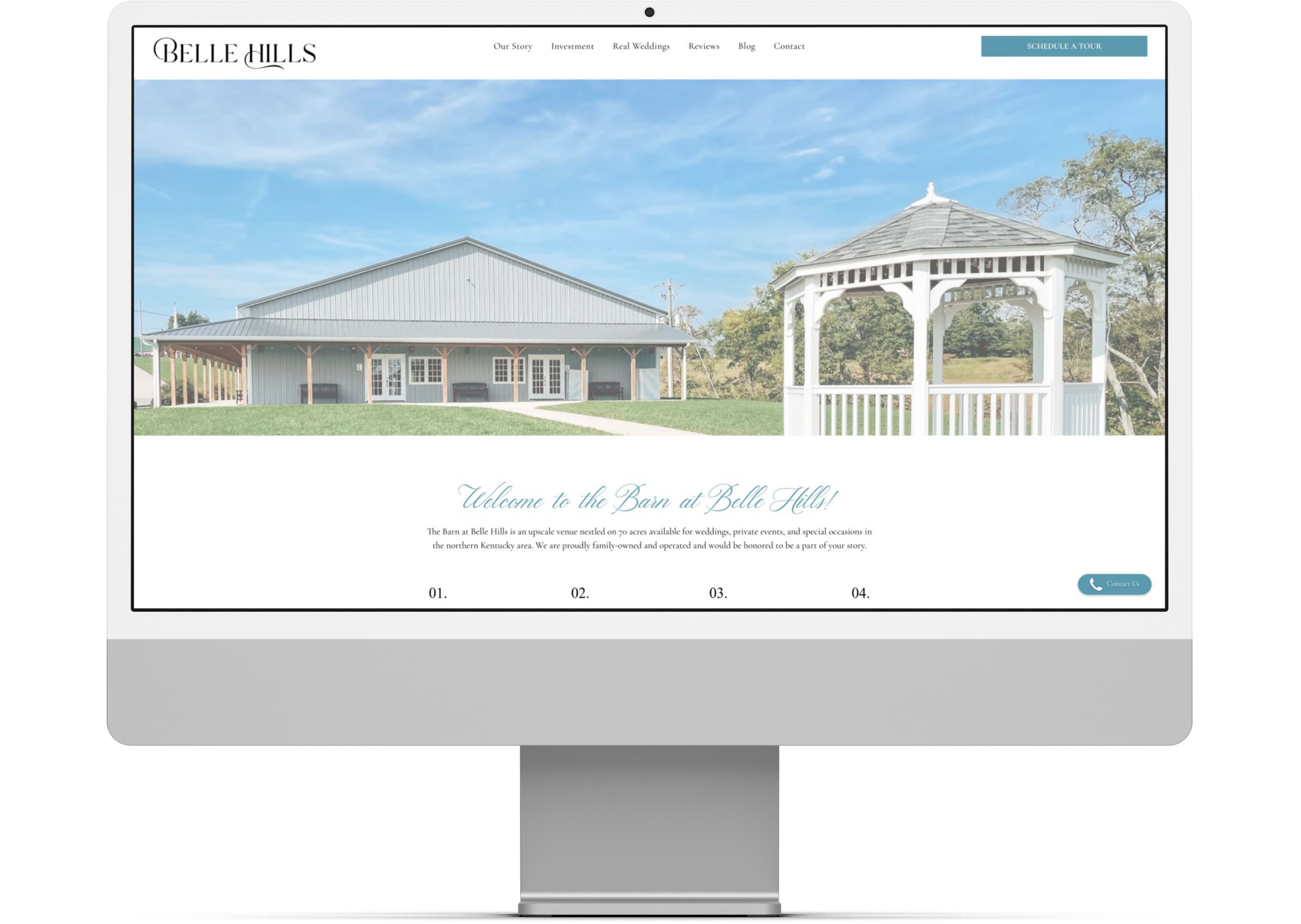 After of Belle Hills Wedding Venue Website