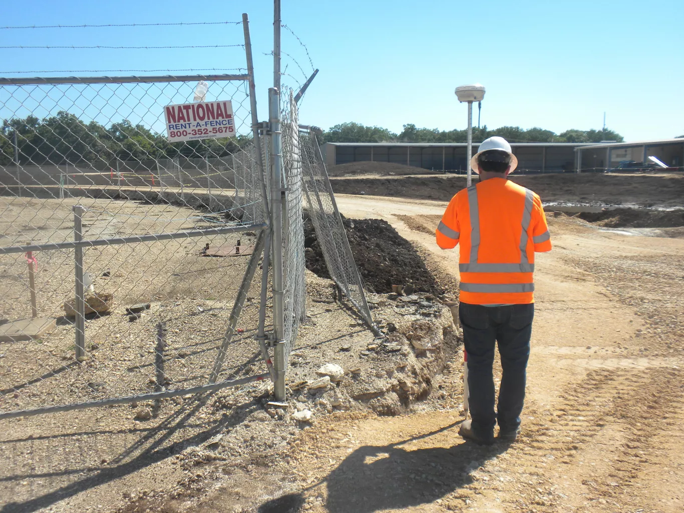 San Antonio Land Surveyors Total Geo Data Completing A Construction Staking Project