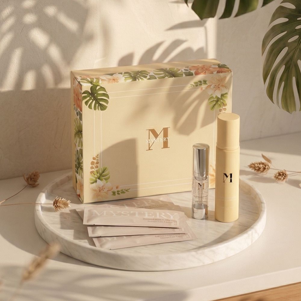 【秘境禮盒】私密基礎保養組（多胜肽水光凝露10入+嫩白潔淨慕斯100ml+緊緻精華凝露20ml）