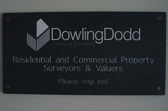 Granite and slate business plaques
