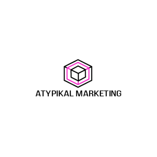 It is a logo for a company called atypical marketing.