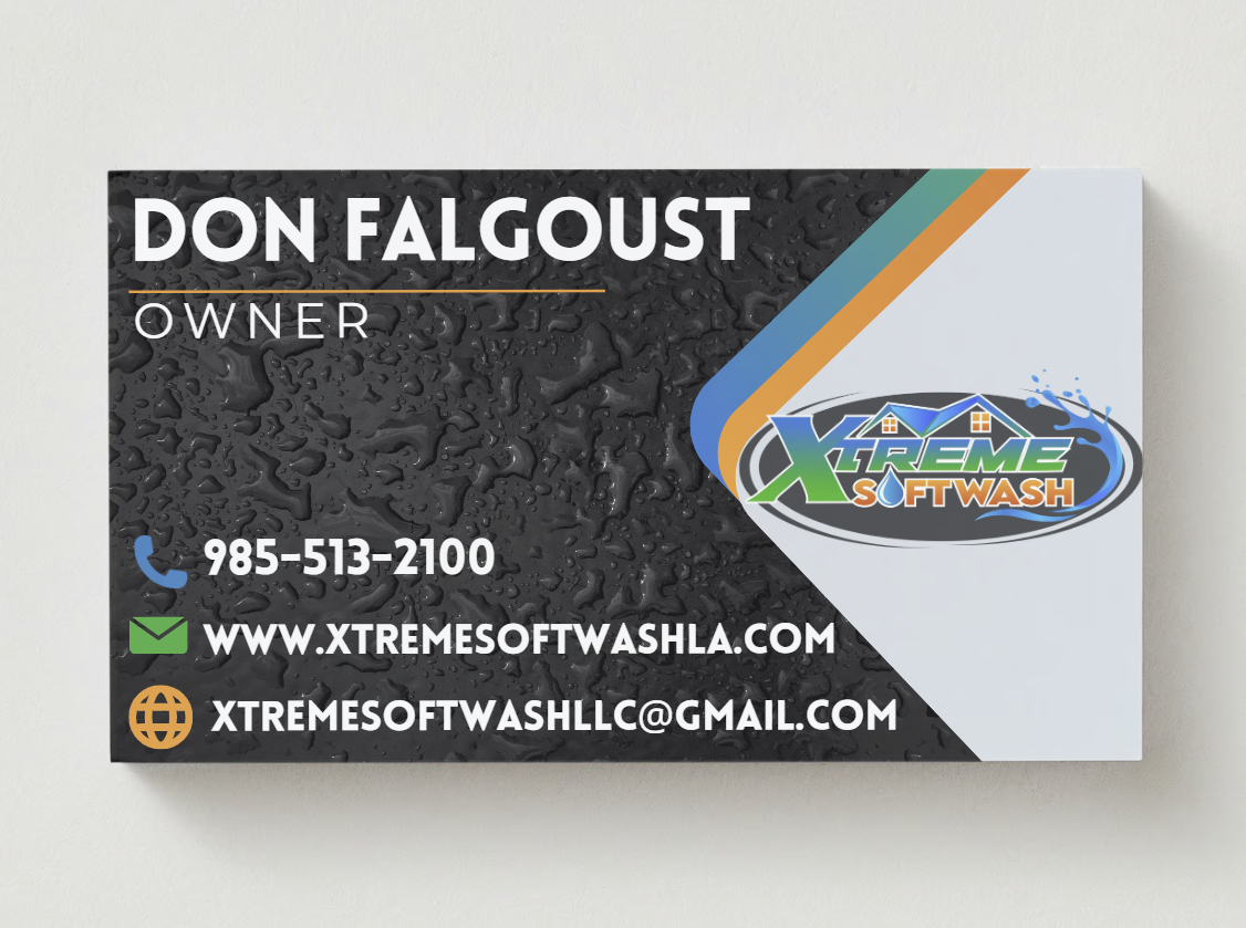 A business card with the name don falgoust on it
