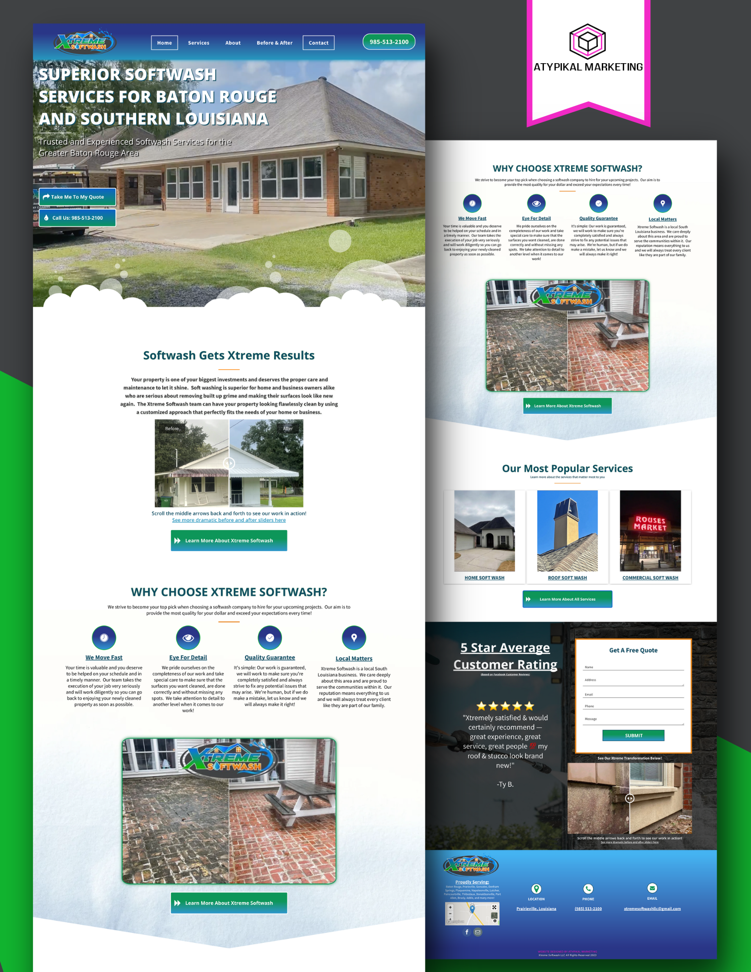 A screenshot of a website showing a house and a brick patio.